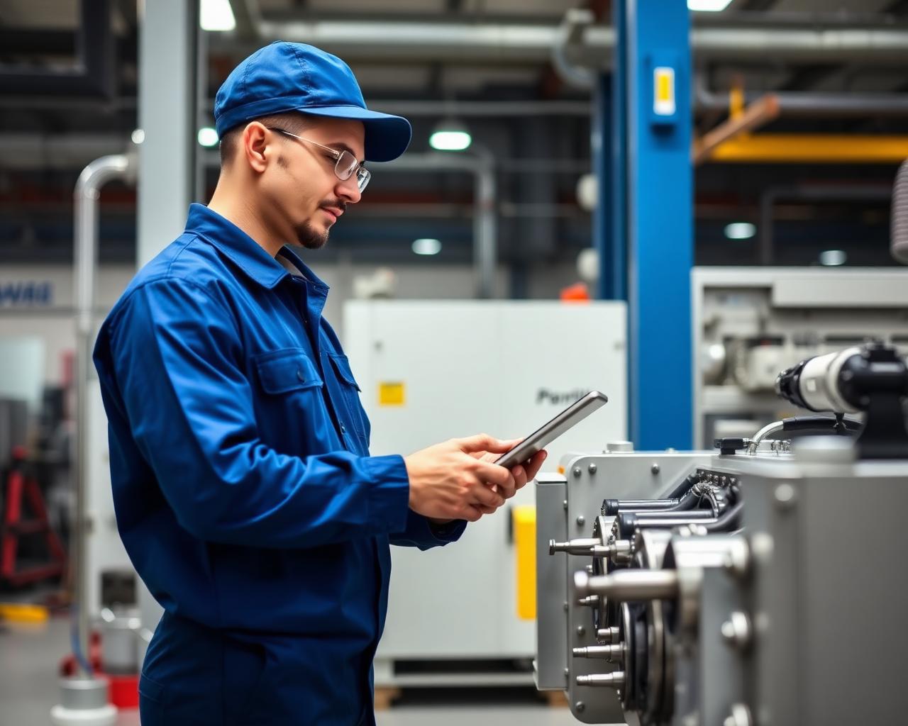 Industrial engineer at work